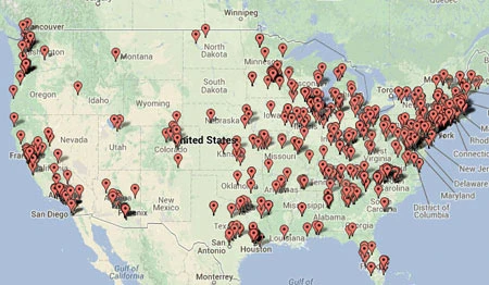 Recent Gate Sales Heat Map